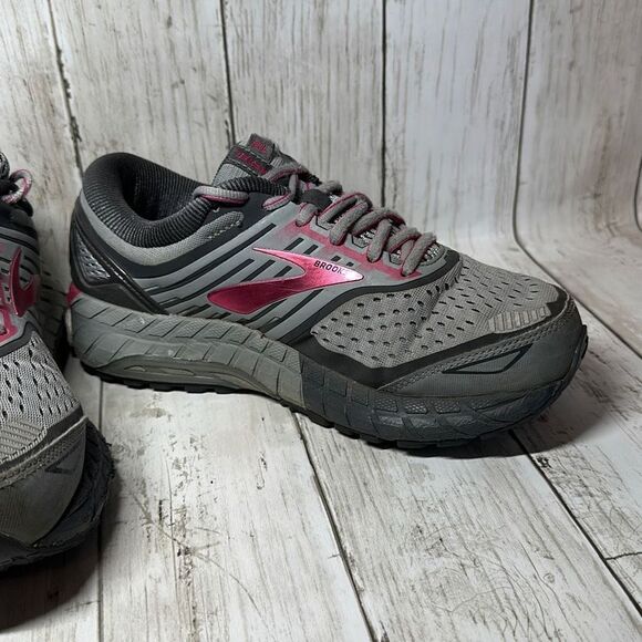 Brooks Women’s Gray Pink Ariel 18 Sneakers Running Trainers size 7 READ 1202711D - Picture 3 of 11